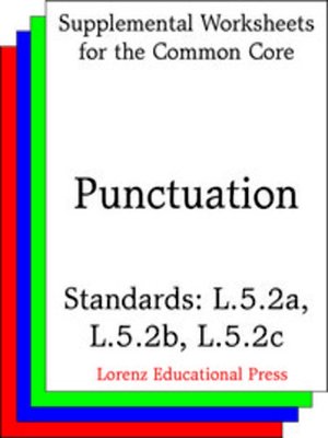 cover image of CCSS L.5.2a, b, c Punctuation